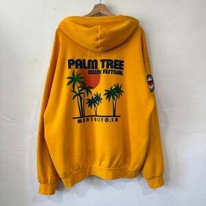 Aviator Nation Palm Tree Music Festival Hoodie, Yellow, Montecito CA - Size XXL